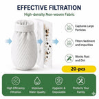 Sink Faucet Water Filter Cotton Pads with Cable Tie-  20 pieces pack