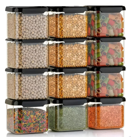 Elexac Cart Plastic Storage Jar & Container Set, pack of 6