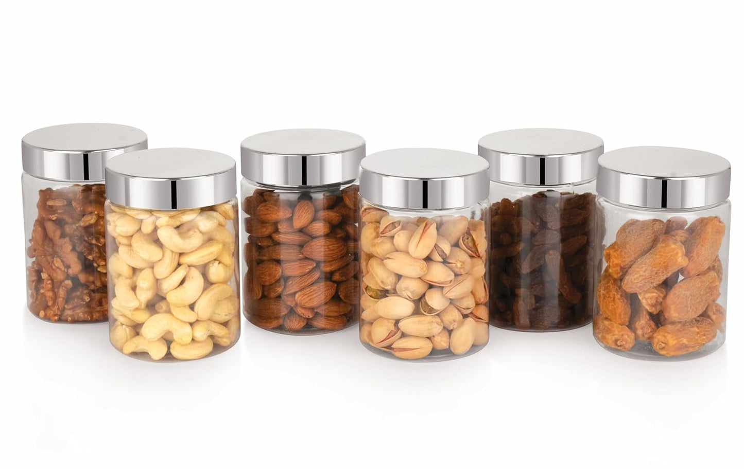 ElexeCart Airtight Kitchen Storage Containers Set with Spoon – BPA-Free Stackable Multipurpose Jars