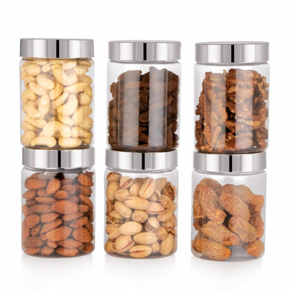 ElexeCart Airtight Kitchen Storage Containers Set with Spoon – BPA-Free Stackable Multipurpose Jars