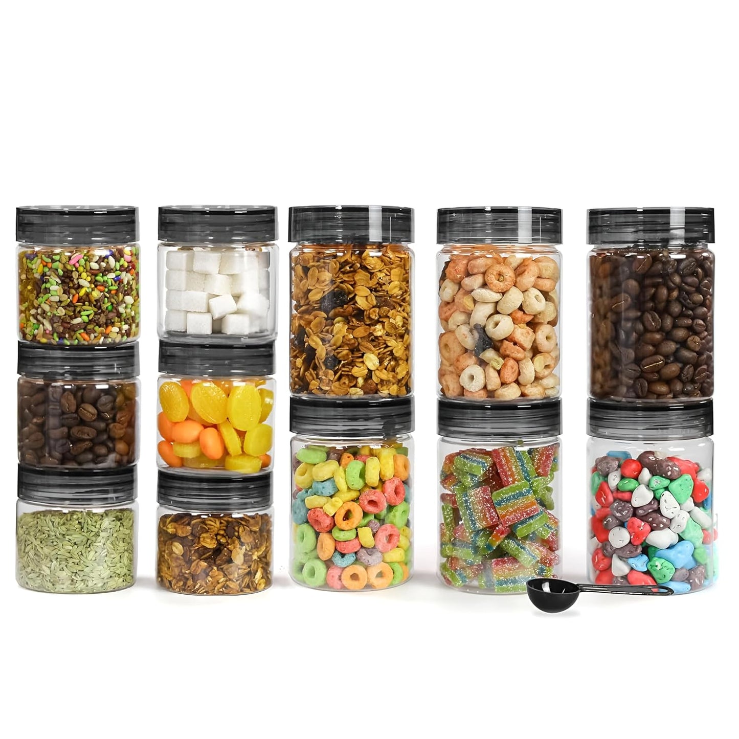 ElexaCart Airtight Kitchen Storage Containers Set – BPA-Free Stackable Pantry Jars for Kitchen Organization