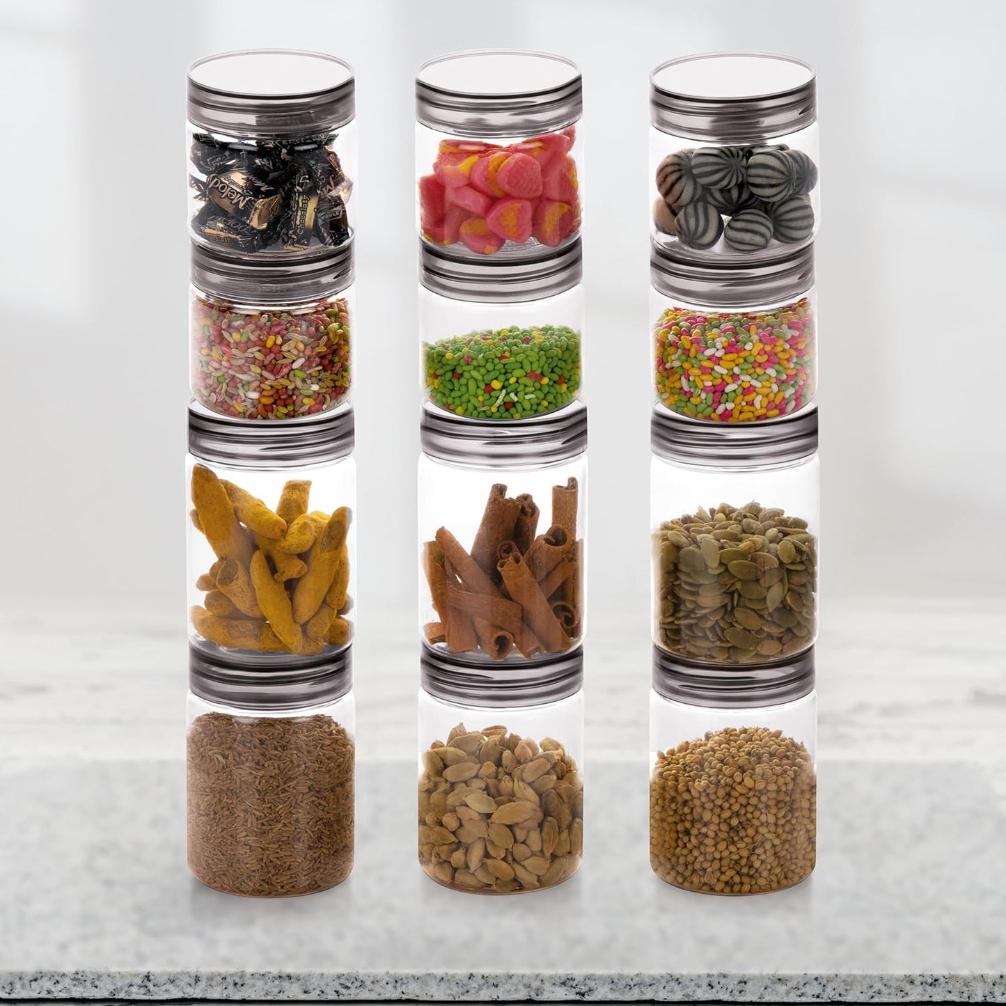 ElexaCart Airtight Kitchen Storage Containers Set – BPA-Free Stackable Pantry Jars for Kitchen Organization