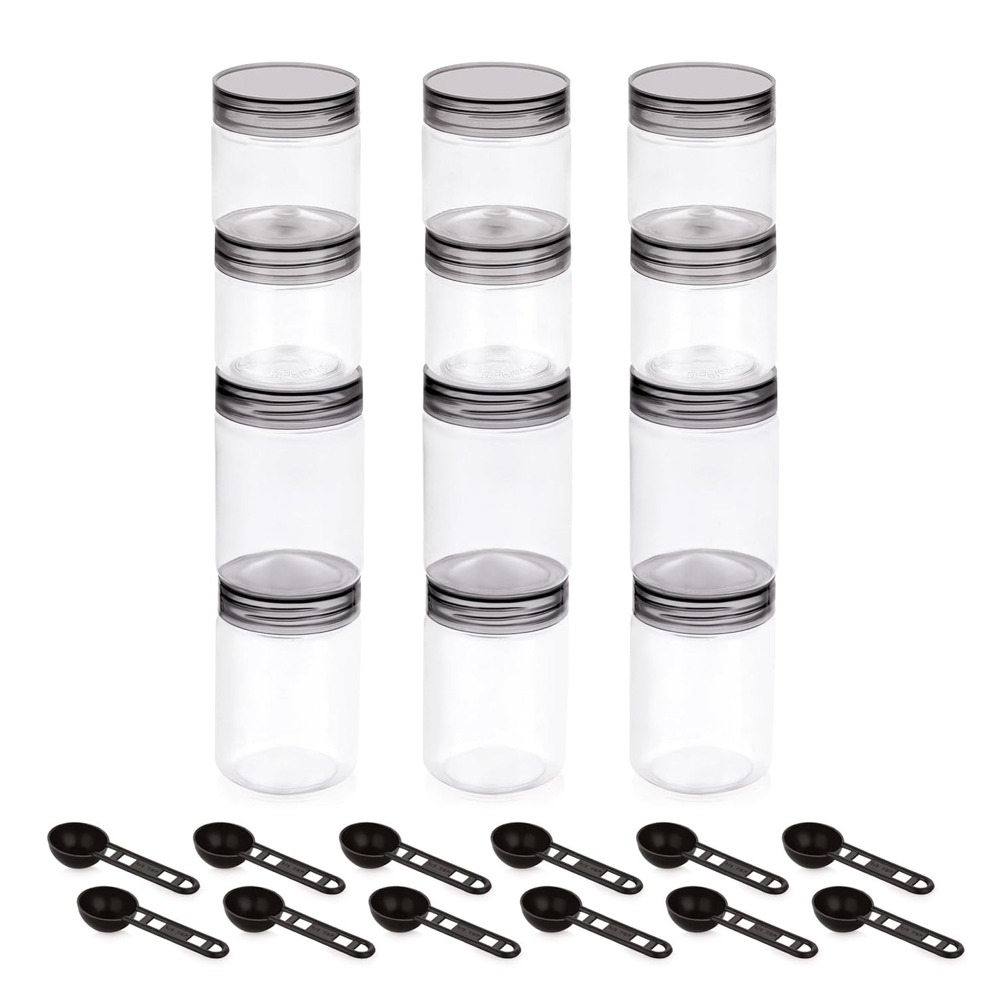 ElexaCart Airtight Kitchen Storage Containers Set – BPA-Free Stackable Pantry Jars for Kitchen Organization
